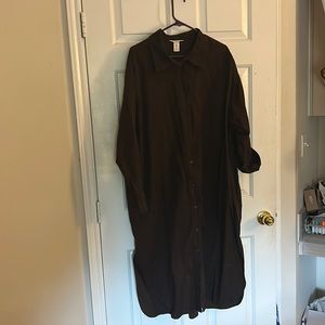 Oversized Brown Buttondown Dress HM XL